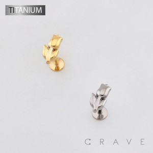 TULIP FLOWER CHARM TOP THREADLESS PUSH IN ASTM F136 IMPLANT GRADE TITANIUM LABRET SET